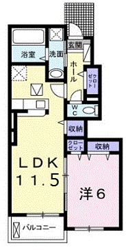 クラール　ワダ 102号室 間取り