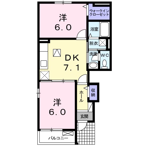 ベル　ビレッジ　秋葉通り　Ⅰ 101号室 間取り