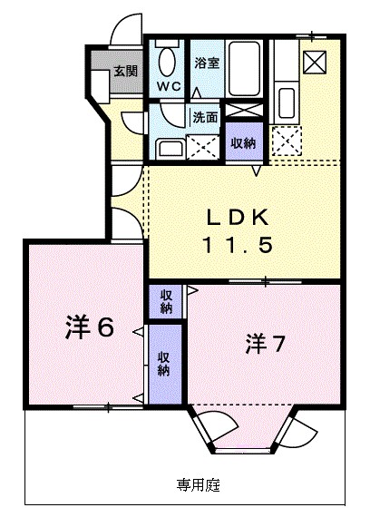 光洋Ｂ 102号室 間取り