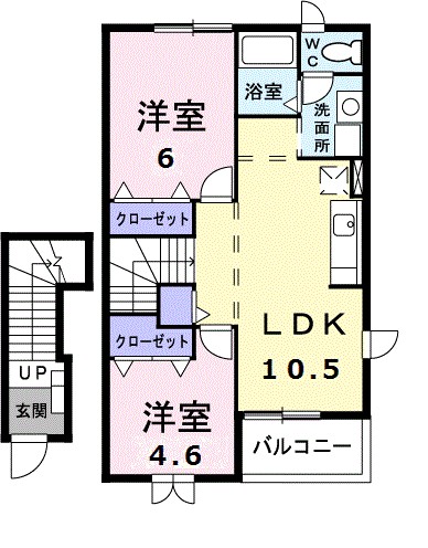 ルーナⅠ 203号室 間取り