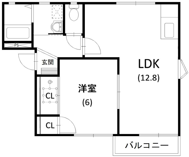 フレグランスラミA 201号室 間取り