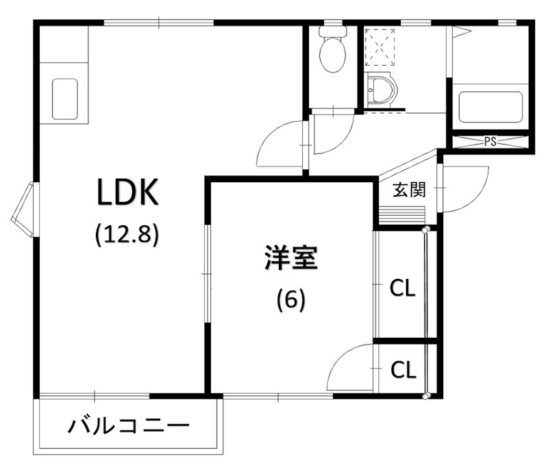 フレグランスラミA 202号室 間取り