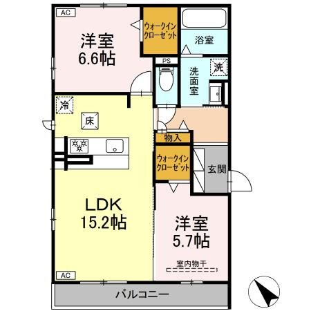 Deサーン　A棟 103号室 間取り