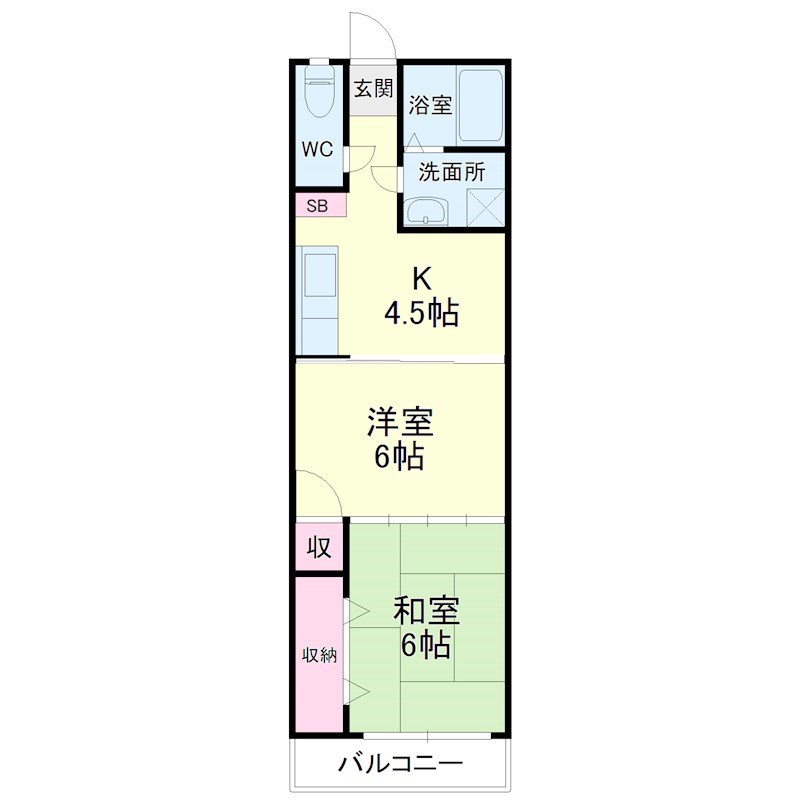 ユーバK 305号室 間取り