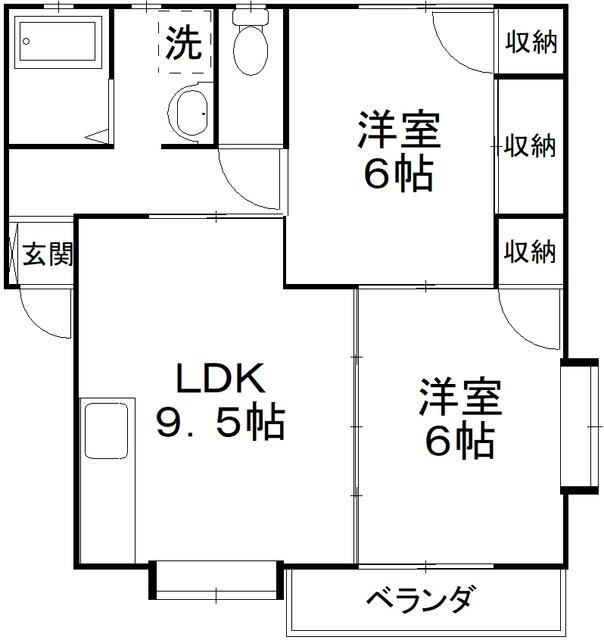 キャピタルB 202号室 間取り