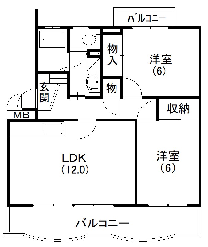 フレンズ 301号室 間取り