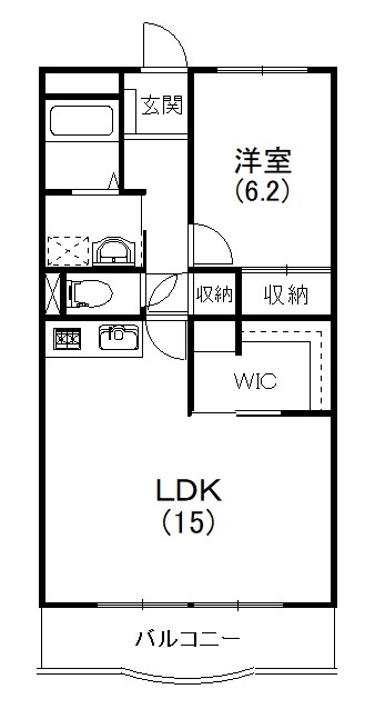 メゾンコスモス 301号室 間取り