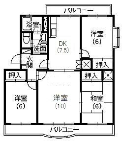 クレールいわた 101号室 間取り