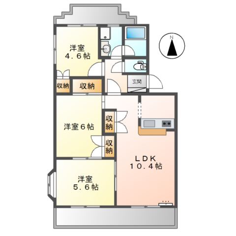 レジデンスクレマツ 間取り図