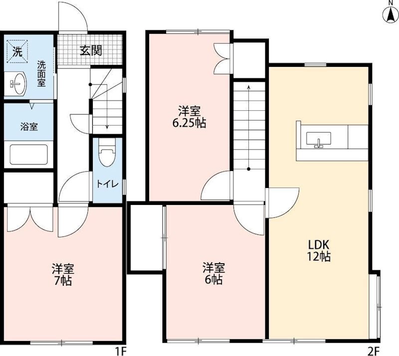 テラスハウス西貝塚 間取り図