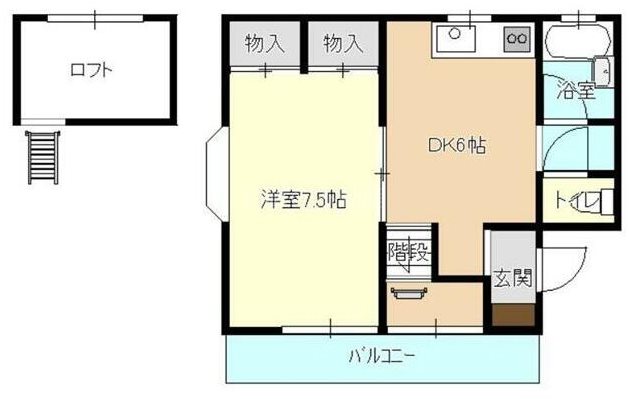 ハイツオオバシ 201号室 間取り