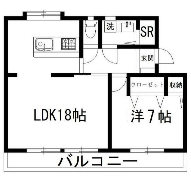 桃花ハイツ 202号室 間取り