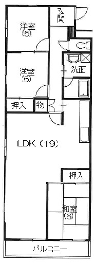 マンション寺田 405号室 間取り