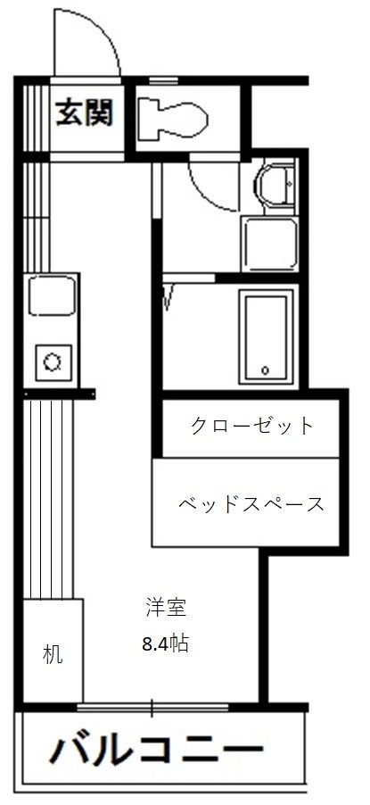 ホワイトコーポⅡ 103号室 間取り