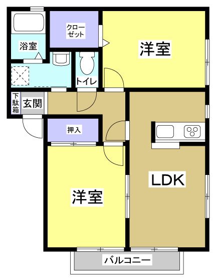 ラフィーネ A 202号室 間取り