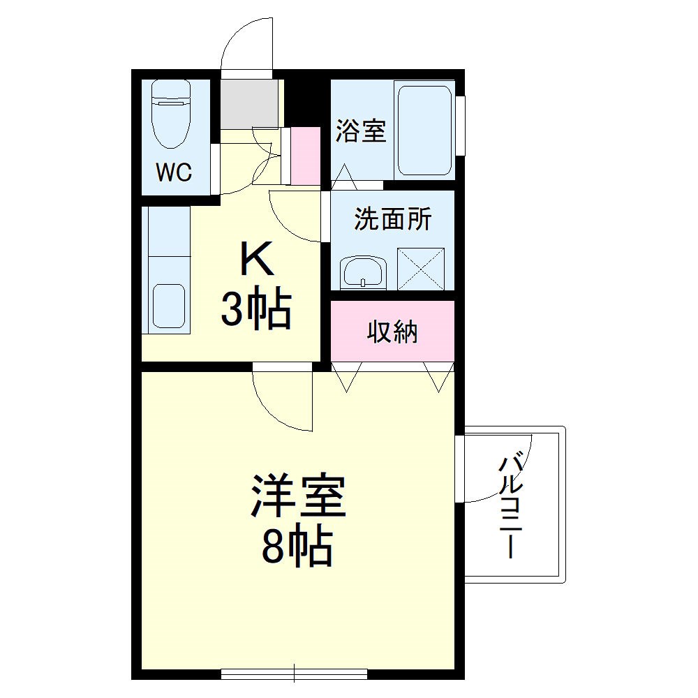 半田ビレッジ８号棟 102号室 間取り