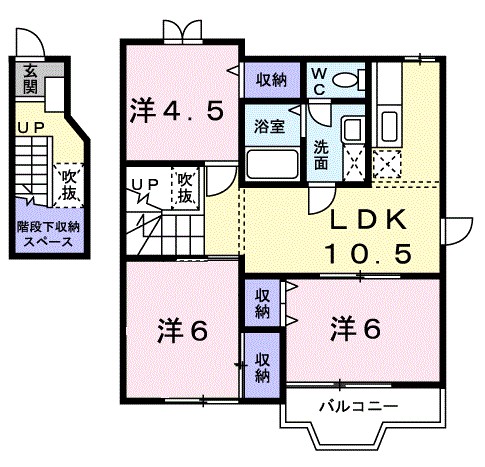 グリーンパレスⅡ 201号室 間取り