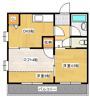 コーポラス四季和Ⅰ 102号室 間取り