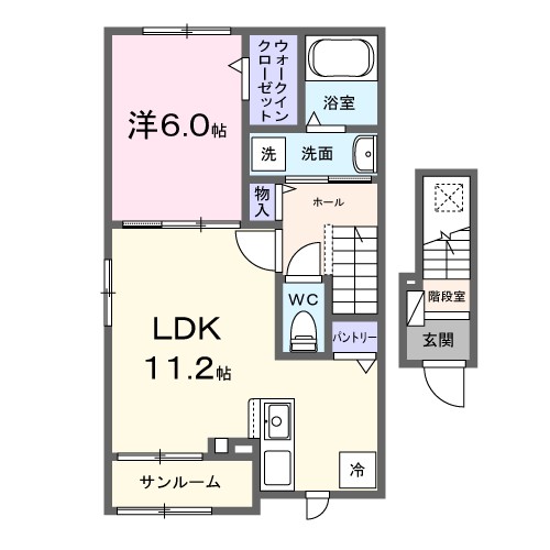 ヒカルサ磐田中泉 201号室 間取り