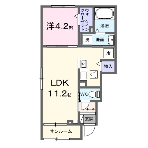 ヒカルサ磐田中泉 101号室 間取り