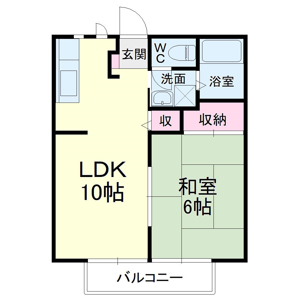 SUNLIFE FUJI2（サンライフフジツー） 106号室 間取り