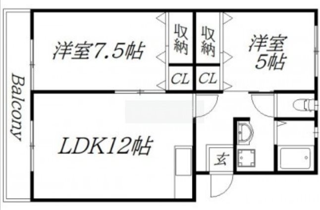 第一マンション佐々 205号室 間取り