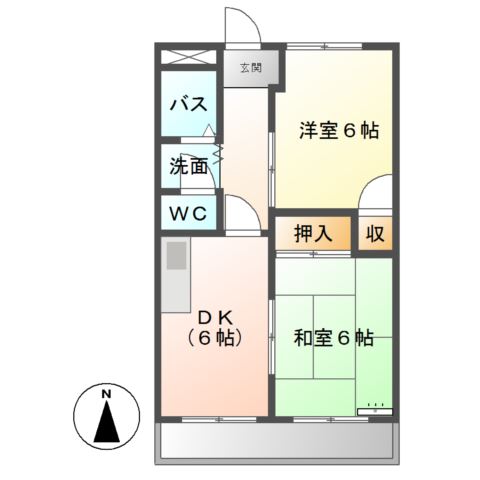 市川コーポ 間取り