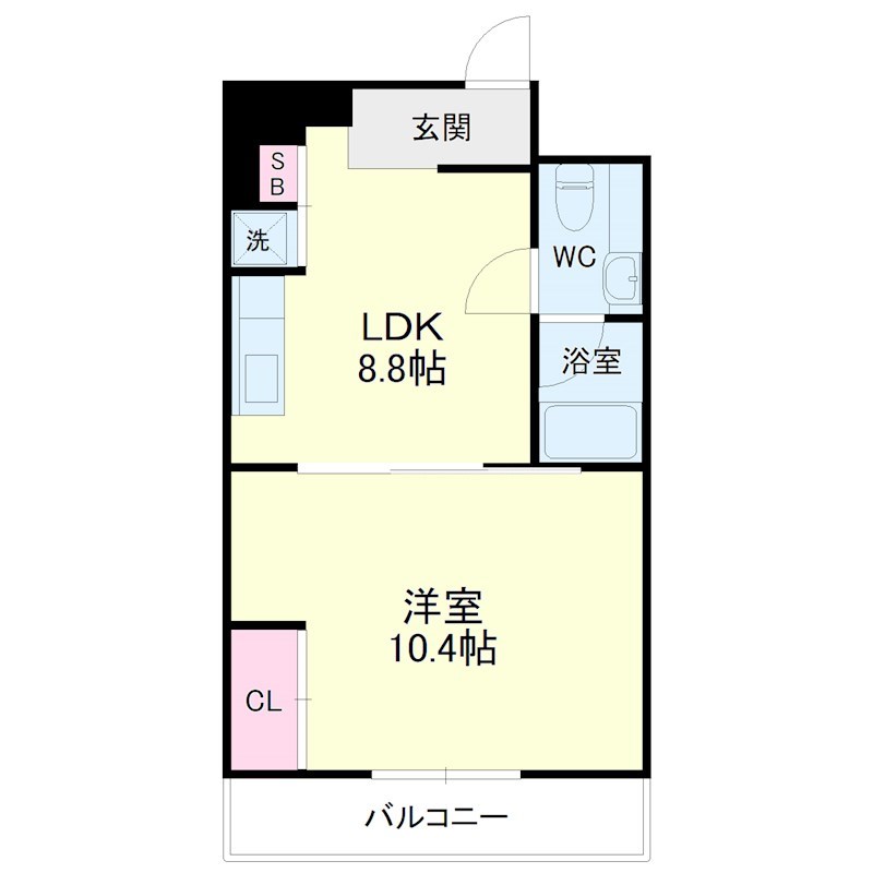 中央煉瓦館 402号室 間取り