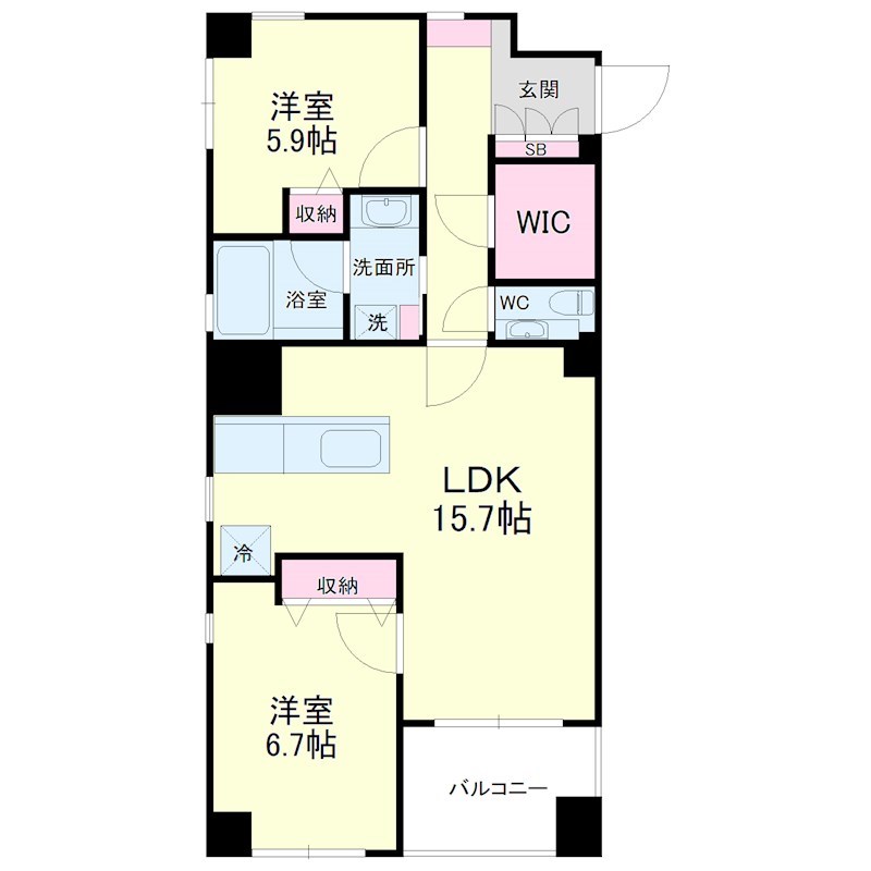 アートフォルム元城 間取り図