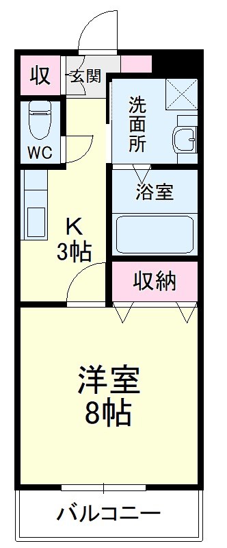 パークスクエア 302号室 間取り