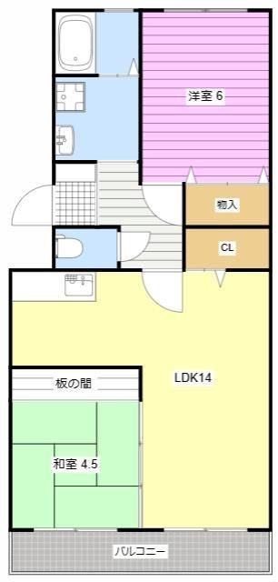 メローネINN 203号室 間取り