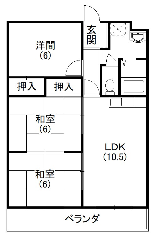 マンション歩 103号室 間取り