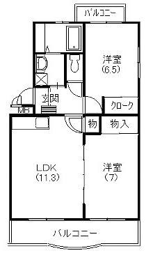 アーバンⅡ 301号室 間取り