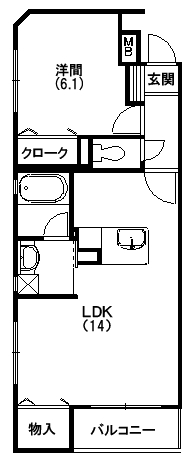 カーサドルチェ 403号室 間取り