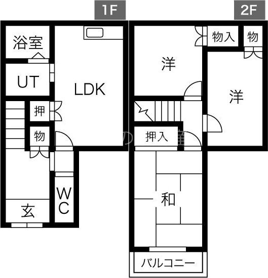 高丘北戸建貸家 間取り