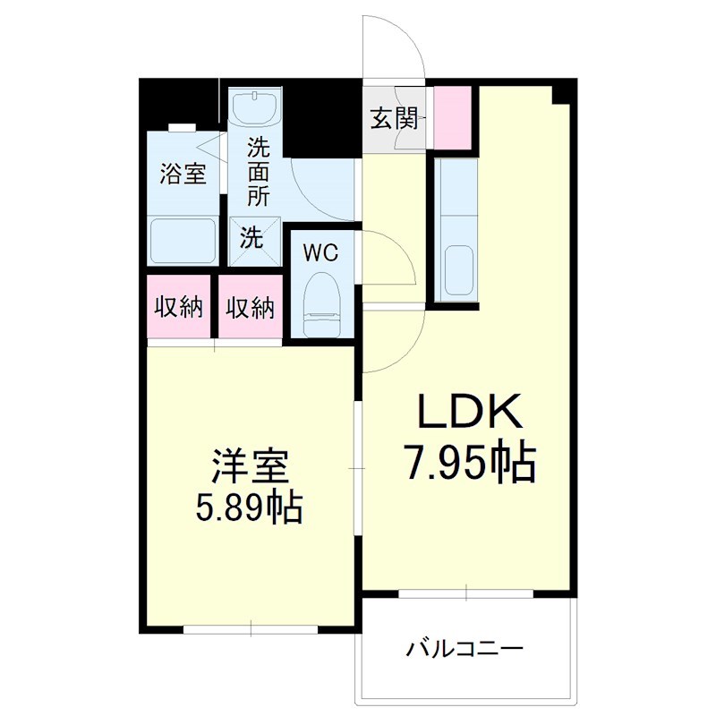 シャンツェ富塚 205号室 間取り