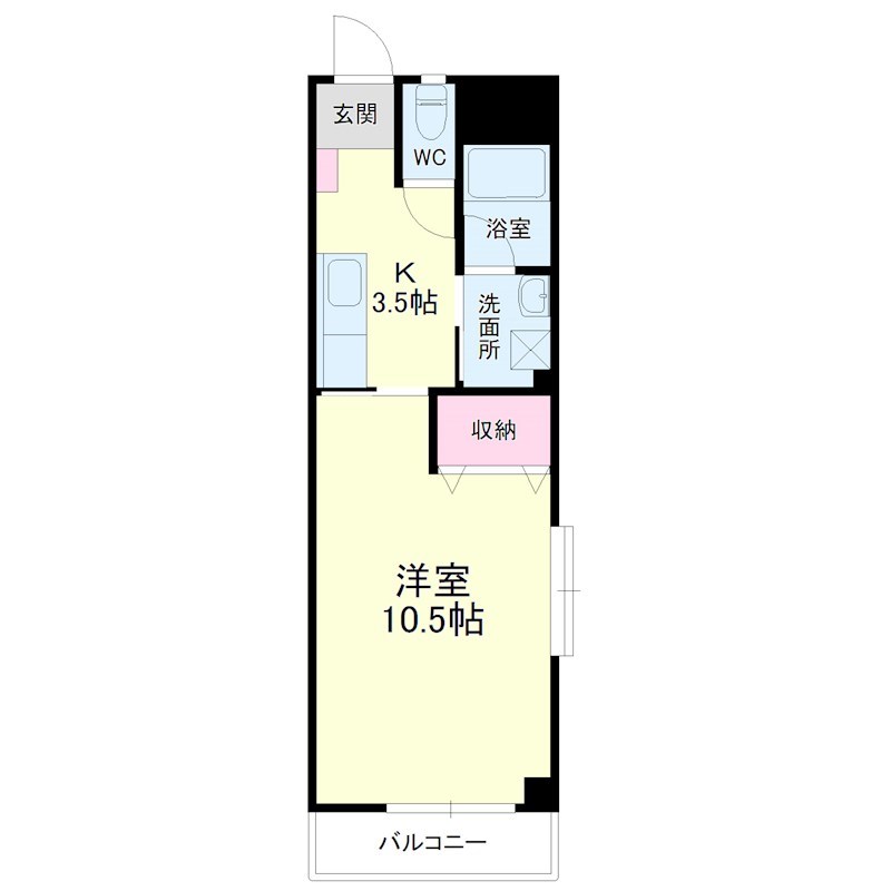 フォーレ三和Ⅲ 201号室 間取り