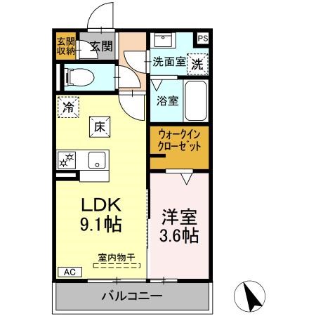 仮称　有玉北町PJ 105号室 間取り