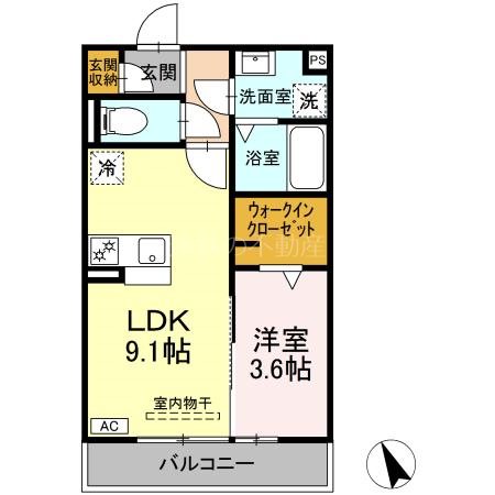D-Hills有玉北町 305号室 間取り