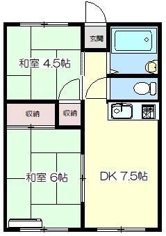 服部ハイツⅢ 間取り図