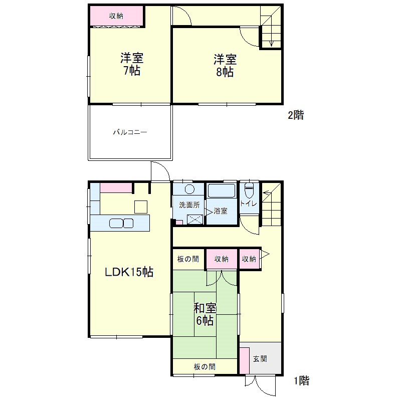 貸家　吉川 間取り図
