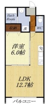 モン・サン・ミシェル 102号室 間取り