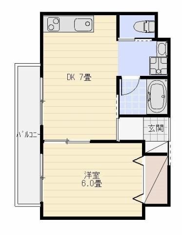 リ・ポーズ21 703号室 間取り