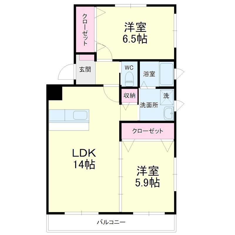 ハイツ・キノト 間取り図