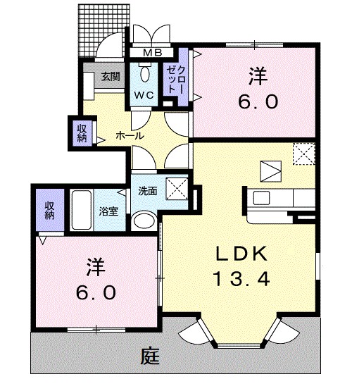 ラ・ジュネス　Ⅱ 間取り図