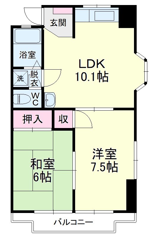 コーポスカイハイ 間取り図