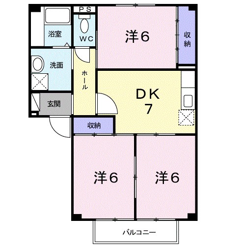 コーポあさぎりＢ 間取り図