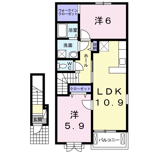 ＲＩＶＡＢＩＧⅥ 間取り図