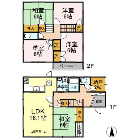 薗ケ谷借家 間取り図