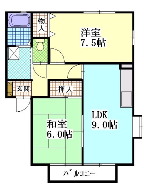 サンフローラ袋井A 101号室 間取り